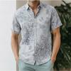 Men's Leaves  3D Print Shirt Button Up Shirt Casual Shirt Summer Shirt Short Sleeve Daily Vacation Clothing