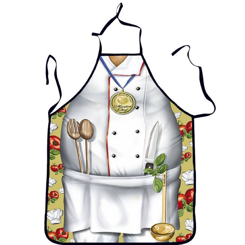 Funny Printing Apron For Kitchen Cleaning Polyester Waterproof Cooking Chef Cooking Gift For Adults
