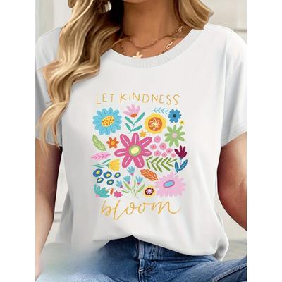 Taglia Europea T-shirt Casual Girocollo Manica Corta Stampata Estate Nuovi Arrivi Abbigliamento Donna