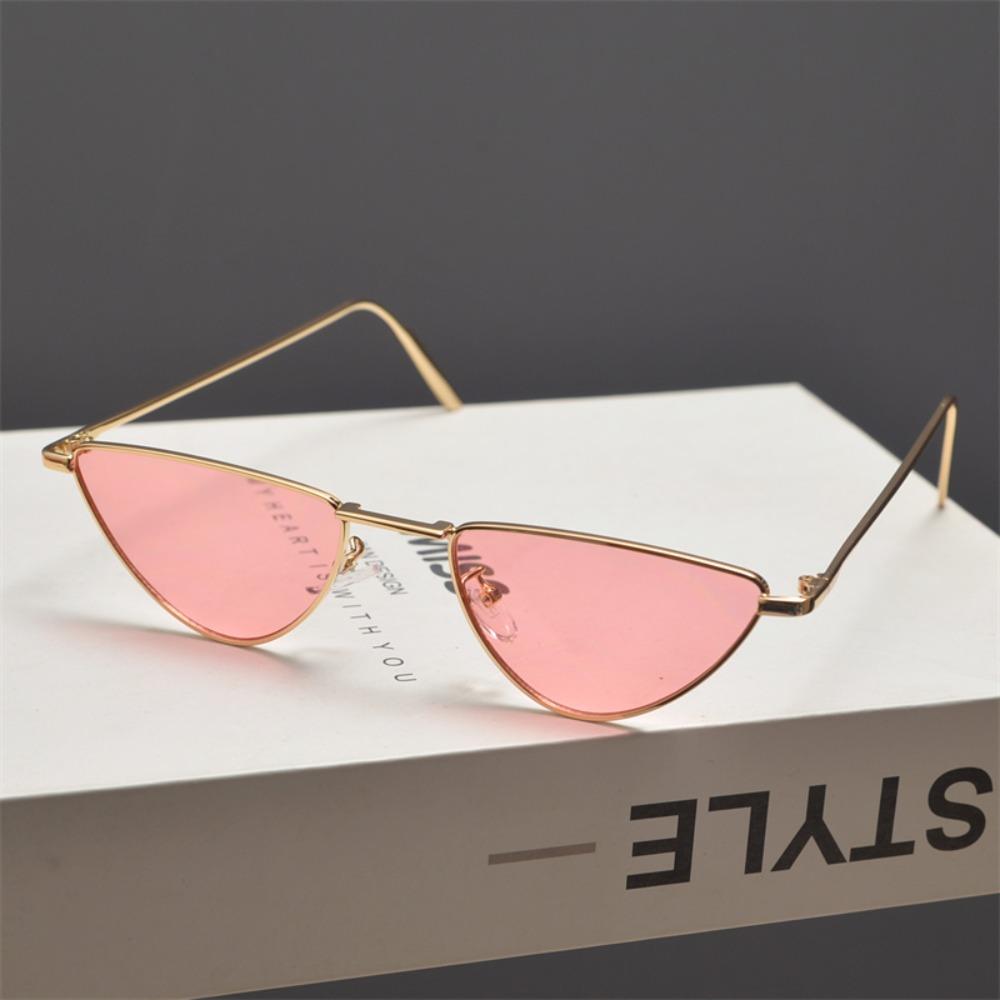 UV400 Triangle Sun Glasses Retro Women HD Sunglasses Vintage Anti-UV Glasses  Daily