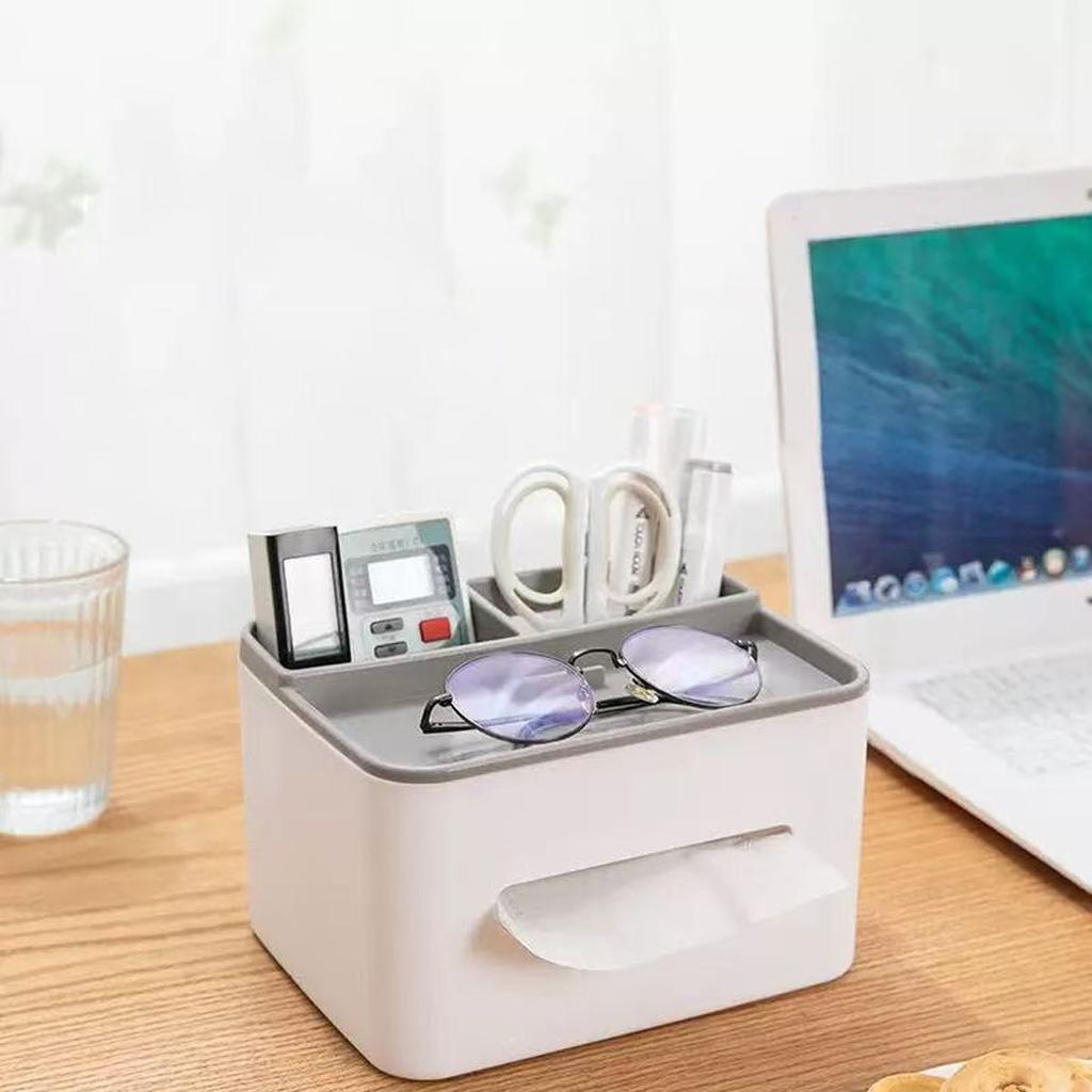 1pc-Tissue Box Napkin Holder Remote Control Storage Desk Organizer Office Multifunctional Sundries Ontainer Storage Home