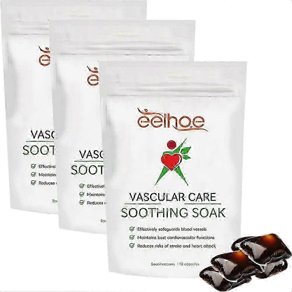 3pack Vascular care soothing soak pack soothes and repairs veins, dredges meridians