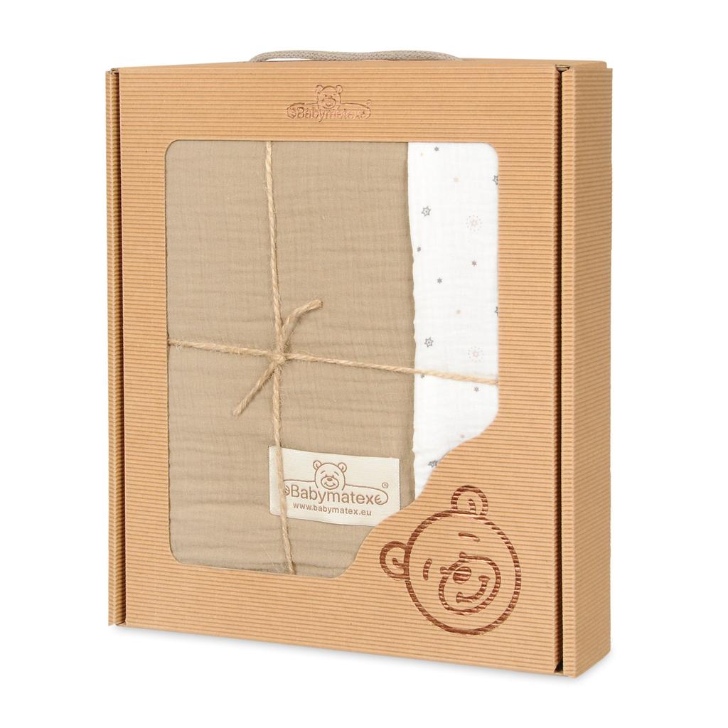 Muslin design blanket in a box 75x100