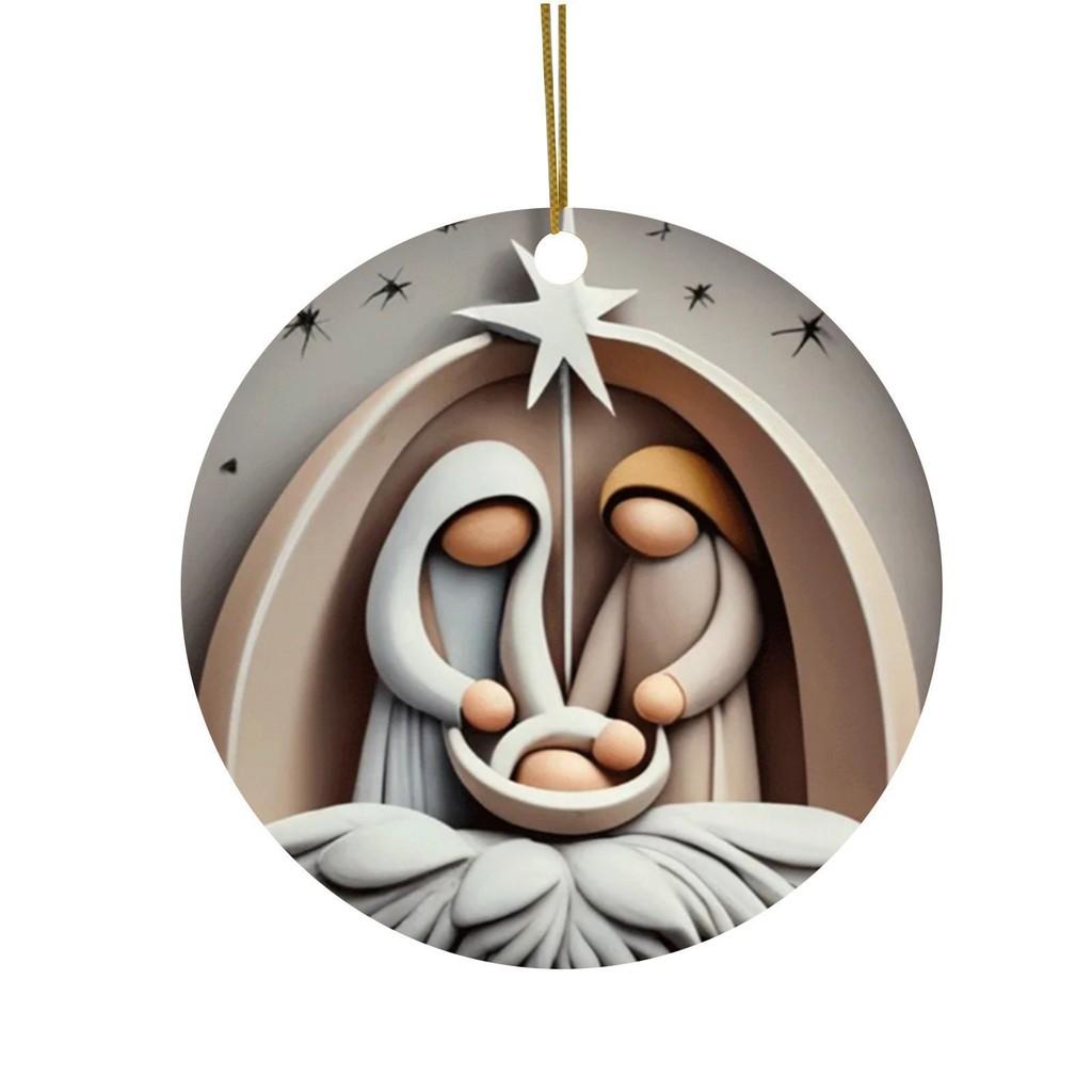 Jesus Acrylic Eyecatching Car Accessory Cheerful Christmas Pendant For Vehicle Decor