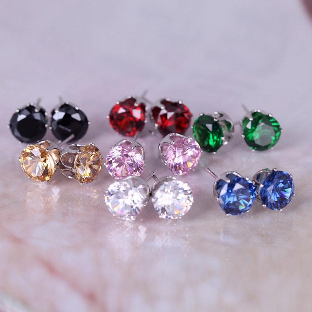 Smart Cubic Zirconia  Ear Stud Earrings Wedding Gift