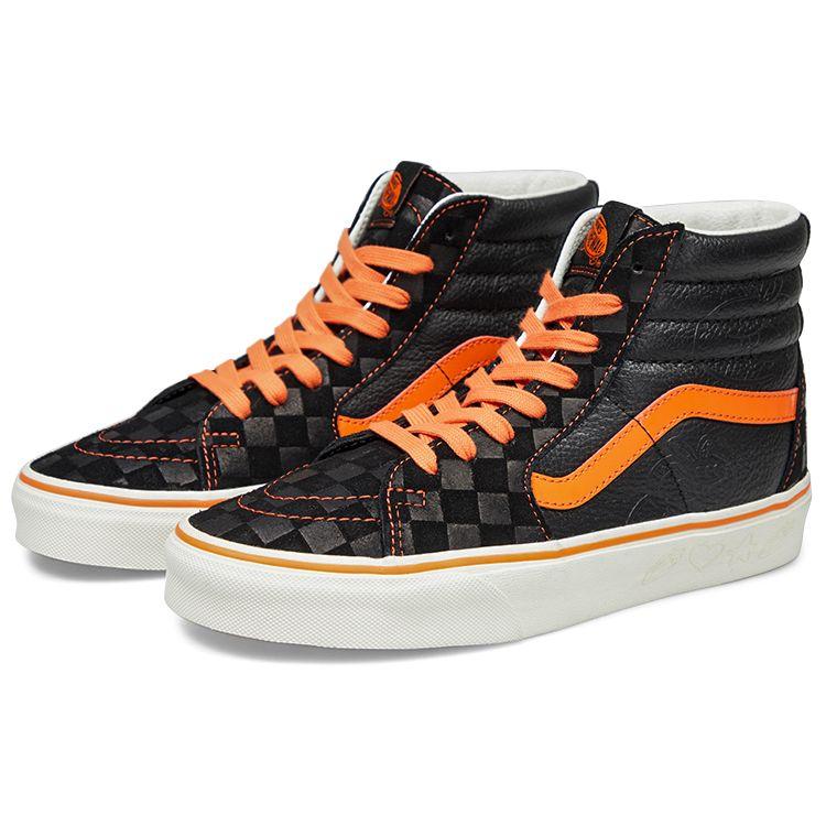 Vans Miro&Wujo X  SK8 Rabbit Year Limited High-Top Skate Shoes Unisex Sneakers Black Orange VN0A4BVTY8J