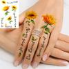 1 Vel Feniks Zonnebloem Maanbloem Tijdelijke Tatoeages Voor Vrouwen Handen, Nep Tatoeage Stickers Langdurig Realistische Tatoeages