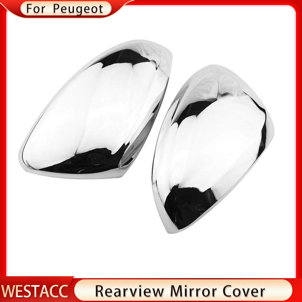 2 Stücke Auto Rückspiegel Schutz Abdeckung Trim für Peugeot 208 2008 2016 - 2022 Seitenspiegelabdeckungen