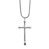 Chic Cross Necklace Alloy Necklace With Geometric And Rhinestone Decor Daily For