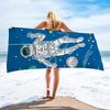 Cute Astronaut Galaxy Beach Towel for Women Men Summer Seaside Surfing Quick Dry Swimming Cover Microfiber Travel Spa Bath Towel