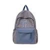 Schoolbag Japanese college style plaid backpack small fresh bow girl schoolbag female junior high school student casual backpack