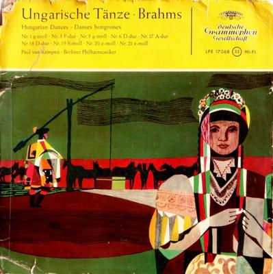 10inch Record JOHANNES BRAHMS , BERLINER PHILHARM - Ungarische Tänze LPE17068 Deutsche Grammo 1956 Germany Classical Used