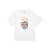 MLB Detroit Tigers Cartoon Letter Tiger Short Sleeve Drop Shoulder T-Shirt Unisex Tops White 3ATSC2021-46WHS