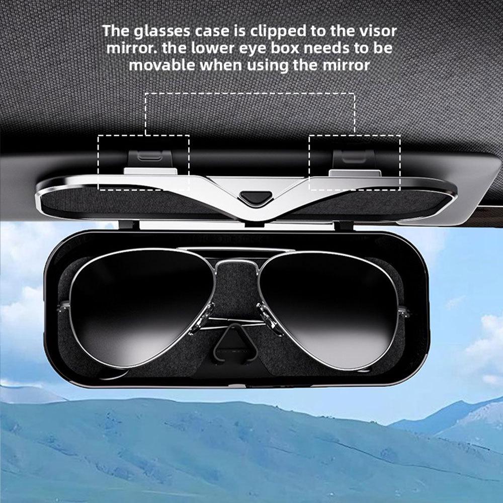 Car Sun Visor Eyeglasses Case & Card Holder
