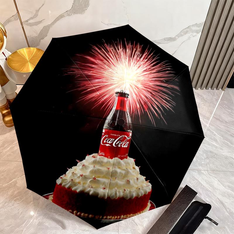 Christmas Gift Halloween Theme Bear Truck Coca Cola umbrella is suitable for all seasons, including home travel and outdoor activities Y26