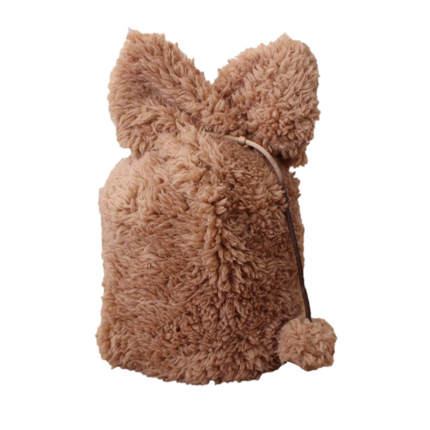 

Memorial Workshop Hibiki Urn Cover, 5-inch, Fluffy, with Ears and Tail, Made of Boa Fabric, for Memorial Altars and Buddhist Altars (Brown)