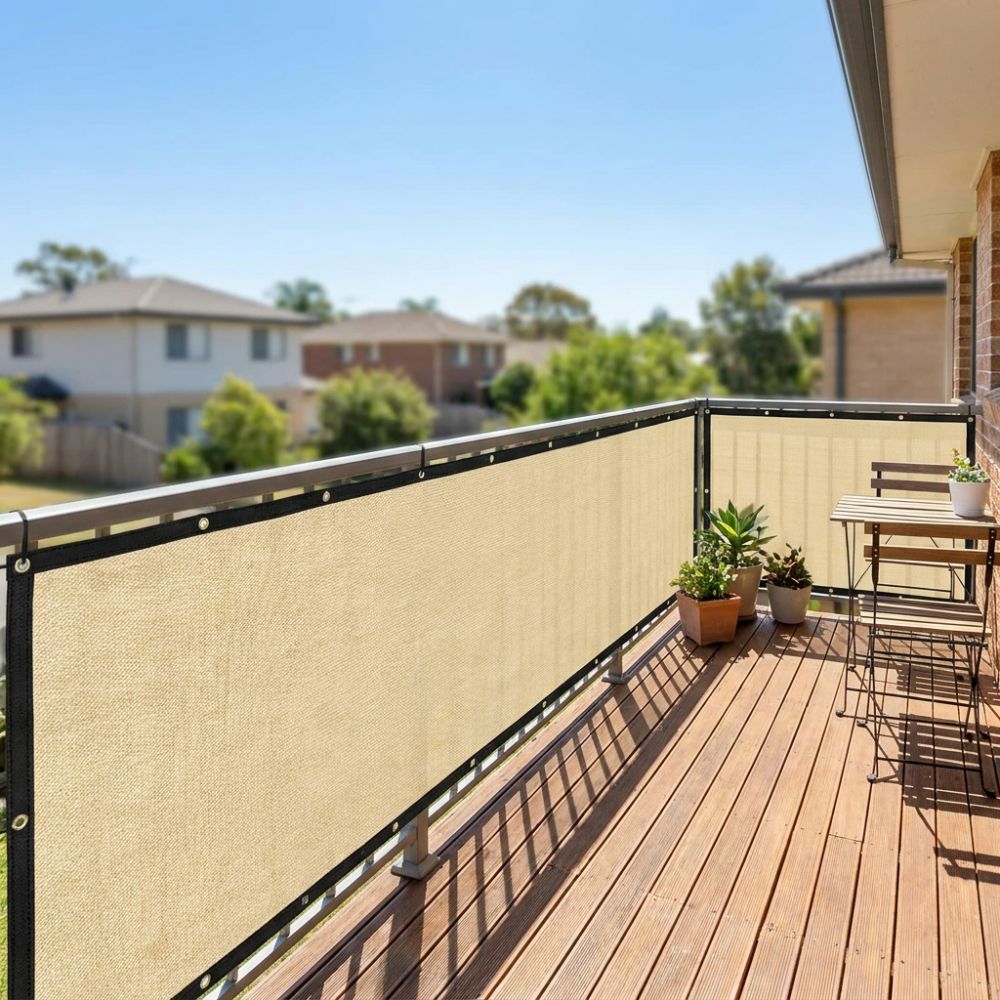 Thickened Balcony Fence Privacy Shade Screen Sun Protection Railing Shade Cloth Screen  Wall Patio