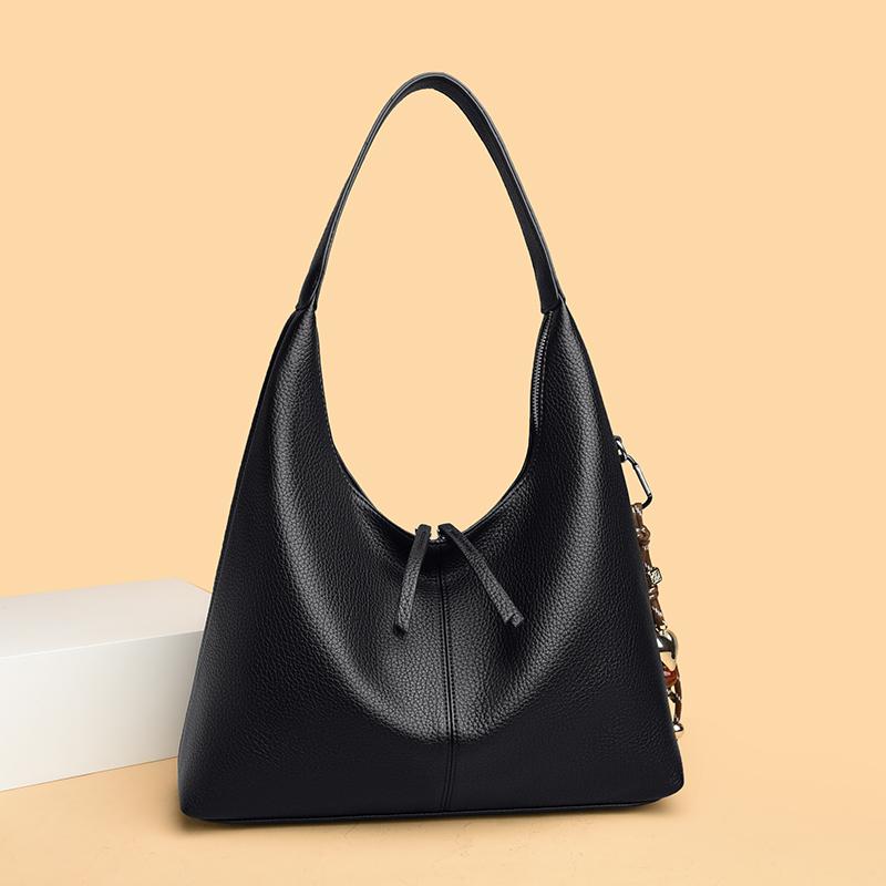 Large Capacity Tote Bag Vintage Shoulder Underarm Bag