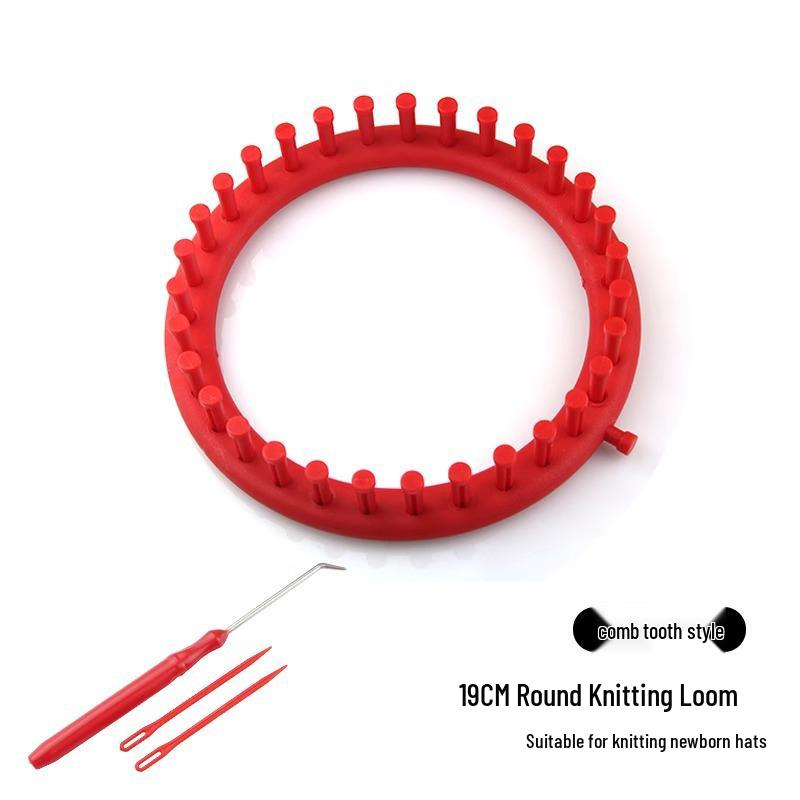 Set de instrumente de tricotat DIY: Mașină de tricotat cu dinți fini pentru eșarfe și pulovere.