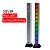 LED Strip Light RGB Music Sound Control Lights 40 LED Rechargeable App Control Music Atmosphere Rhythm Pickup Lamp Computer Car