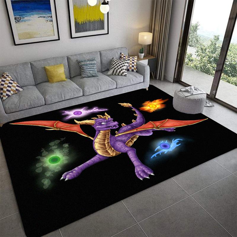 S-Spyro's Dragon Printed Carpet Fashion Yoga Mat Non-Slip Carpet Bedroom Decoration Outdoor Carpet Bedroom Birthday Gift