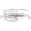 VidaXL Bed Frame with Drawers 160x200 Cm Solid Pine Wood, Slatted Base, Double Bed Frame, Solid Wood Bed Frame, 3301479
