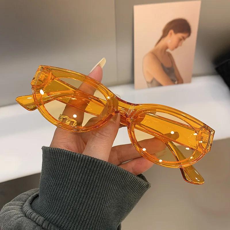 New Luxury Brand Designer Small Frame Cat Eye Sunglasses Women Vintage Fashion Sun Glasses Popular Punk Sexy Ladies Shades Uv400