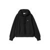 Womens Hd American Script Sweat Loose Kangaroo Pocket Hoodie Women Hoodies Black I033650-89-XX