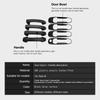 Black Carbon Fiber Exterior Door Handle Cover For Jeep Grand Cherokee 3 III WK 2005~2010 Car Parts Accessories Stickers Styling