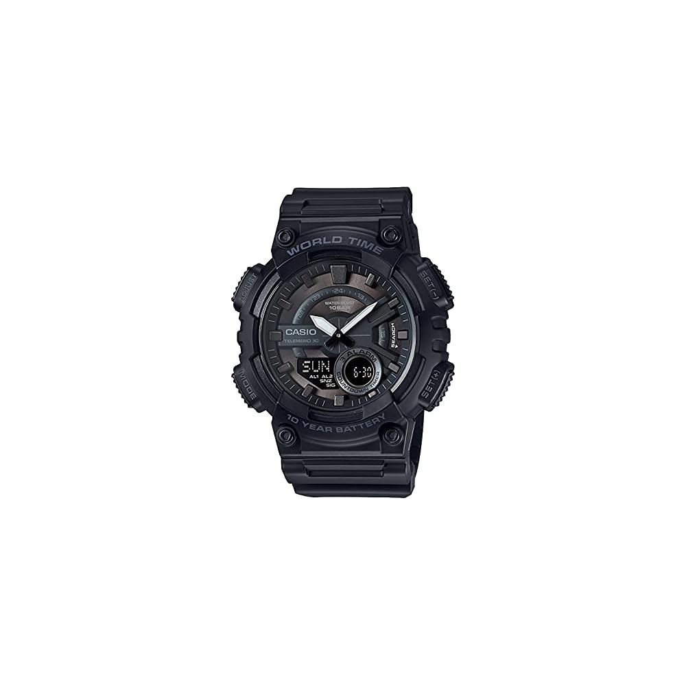 Casio Collection AEQ-110W-1BJH Men s Black Watch Analog Quartz Water Resistant