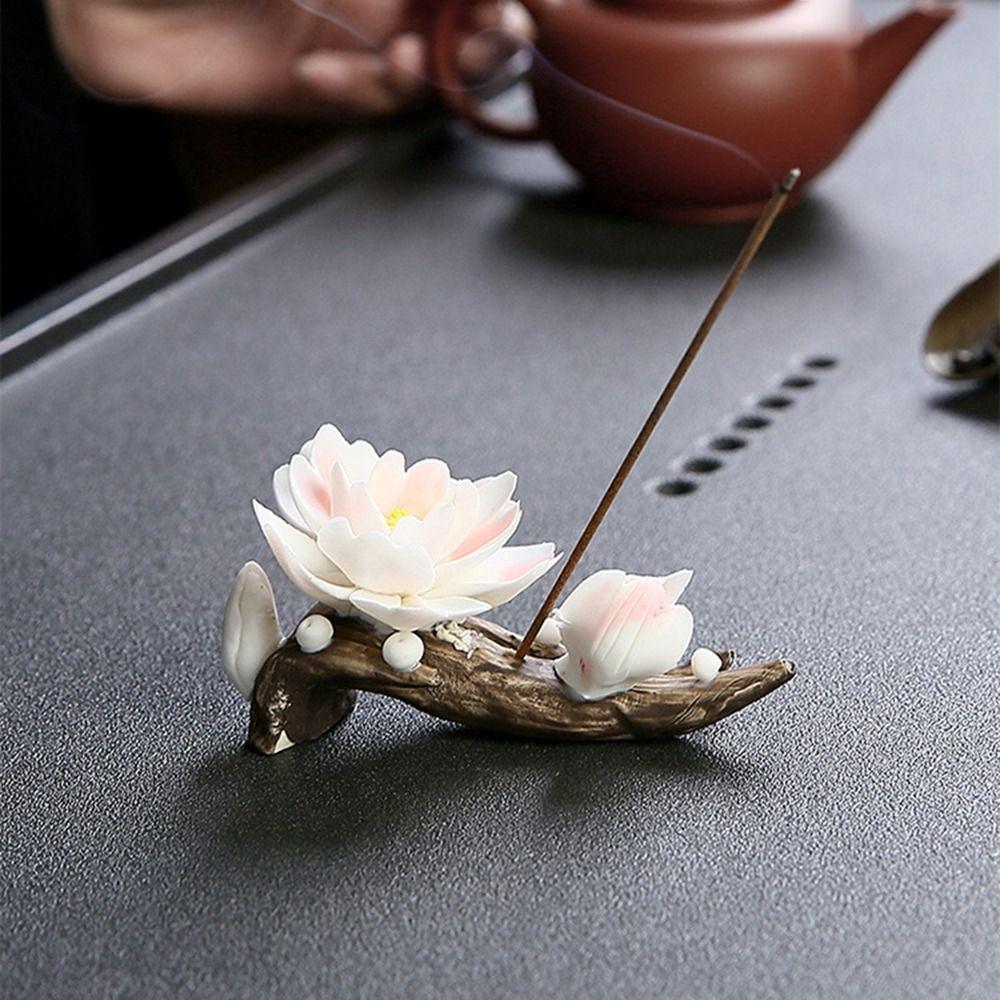 Ceramics Incense Stick Holder Elegant Tea Table Oraments Gift Aromatherapy Base Yoga Studios