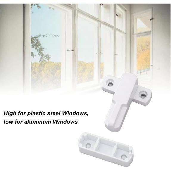Window Sash Lock, Aluminum Alloy T Type Sliding Window Latch, Great Performance Durable Proof Safety Lock for Home Child Security(white)