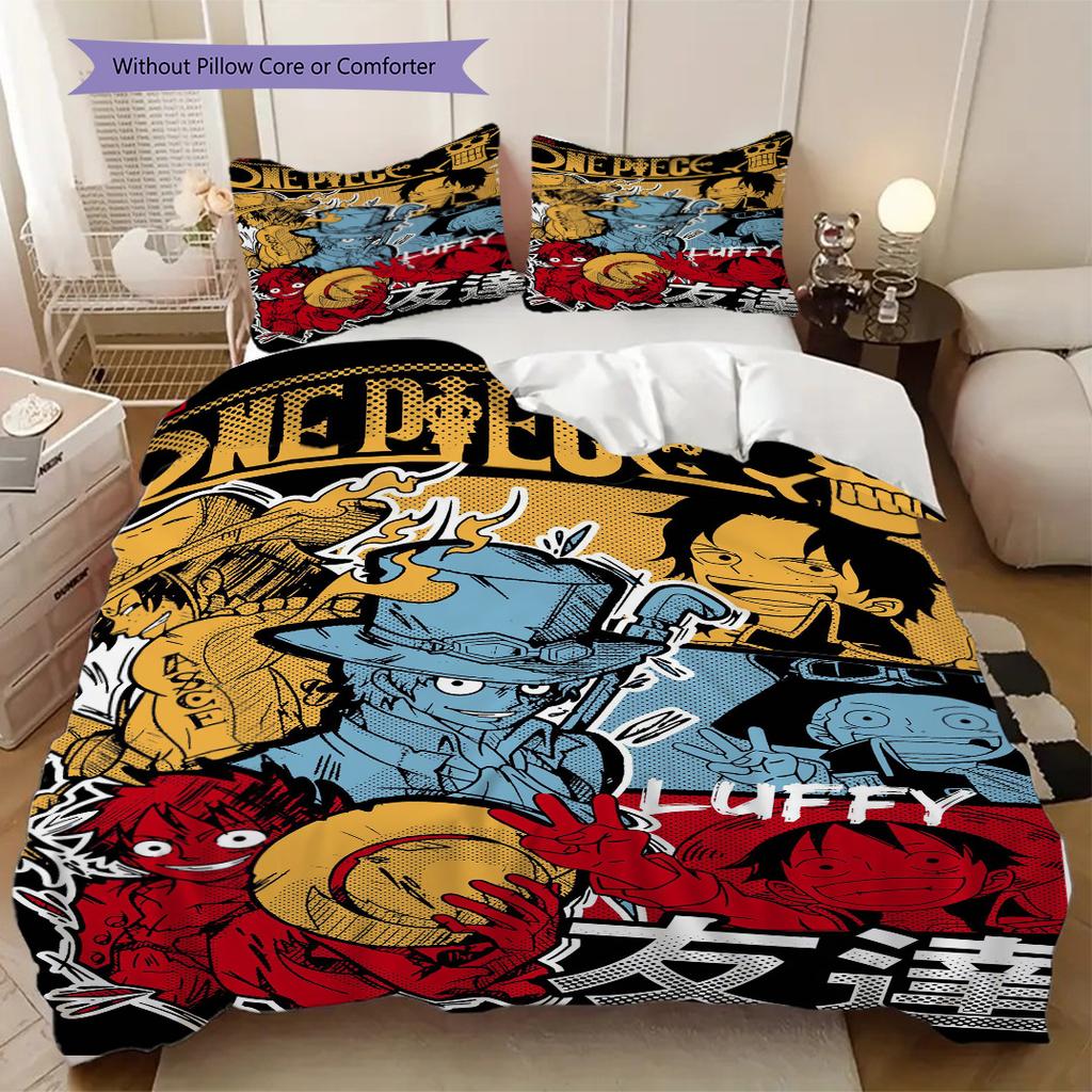 Nami Luffy Zoro Sanji Soft Comfortable Duvet Cover, Children's Bedding Set Gift, Various Sizes Available LXR159