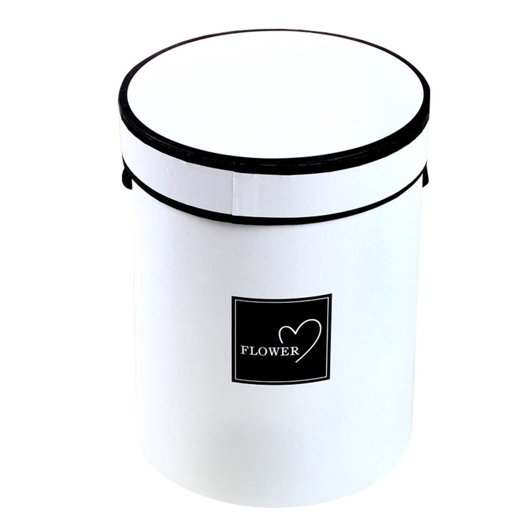 

Ручной букет Цветочные коробки Круглые бумажные вазы Флористическая коробка Цветочная коробка для растений белый