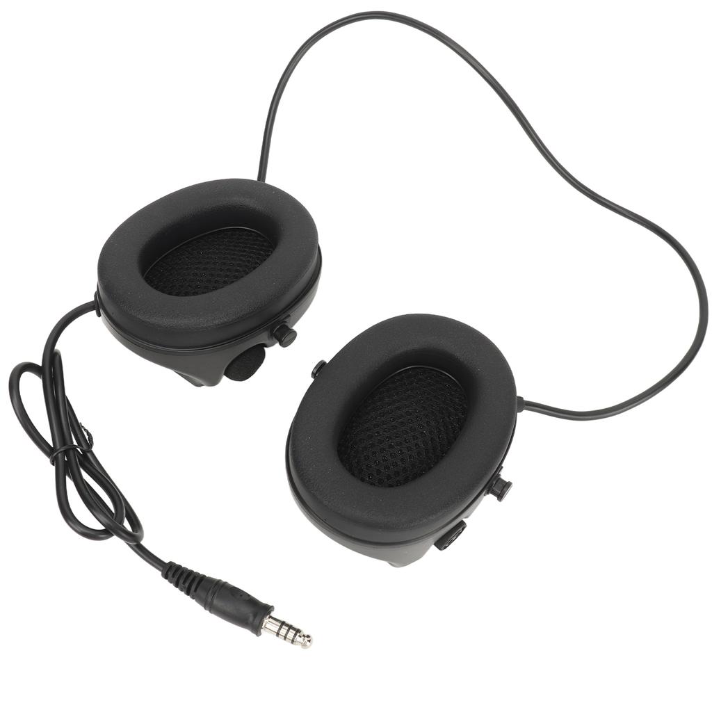 Shooting Headset Hunting Shooting Earmuffs with Microphone for Outdoor Activities Black