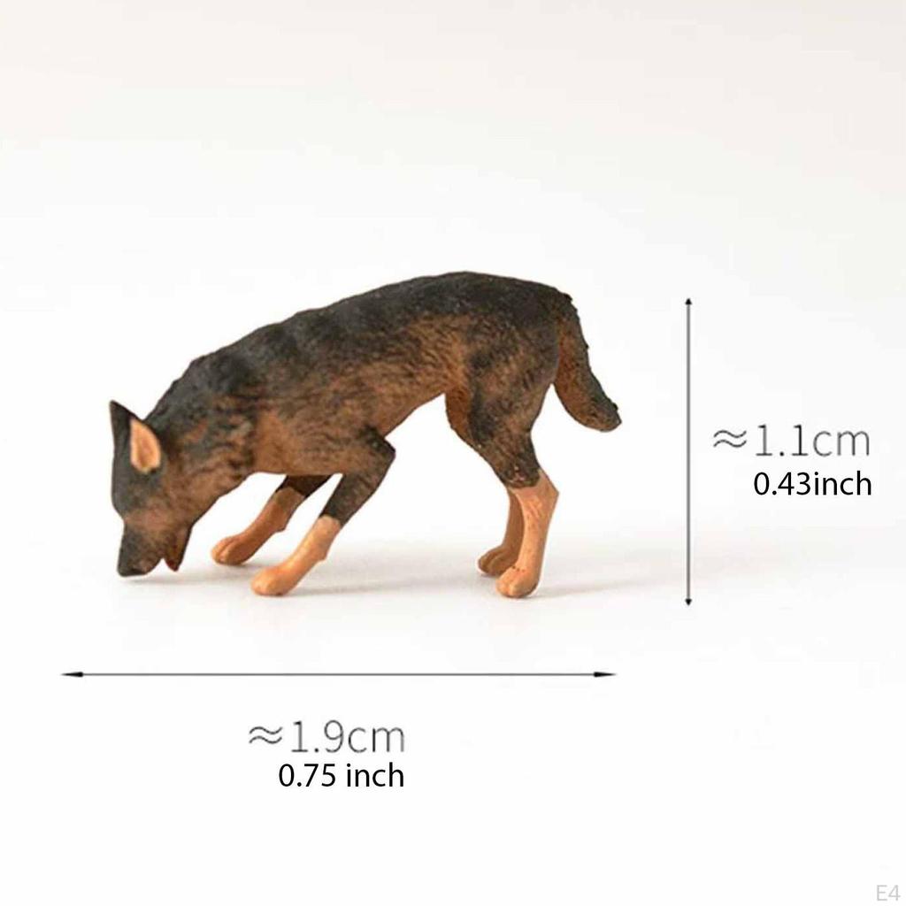 1/64 Miniature Animal Model Painted Realistic Scene Decor for DIY