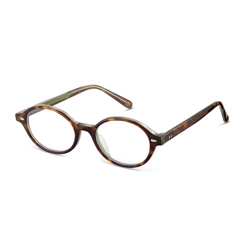 LOHO Tortoise Oval Anti-Blue Light Optical Glasses 0-Degree Anti-Blue Light