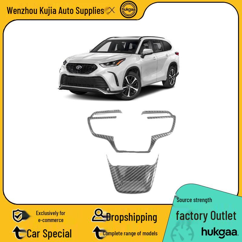 2022 Toyota Highlander Carbon Fiber Interior Gear Shift and Rear Air Vent Console Trim