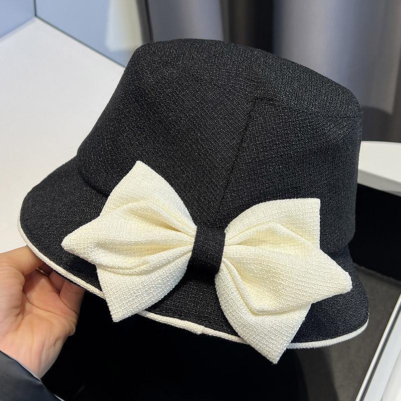 

Элегантная шляпа рыбака с бантом в тон, детская весенне-летняя новинка, солнцезащитная шляпа для бассейна ONE SIZE чёрный