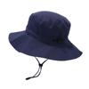 New Solid Color Kids' Bucket Hat with Windproof Rope: Breathable, Foldable, and Sun-Protective for Summer