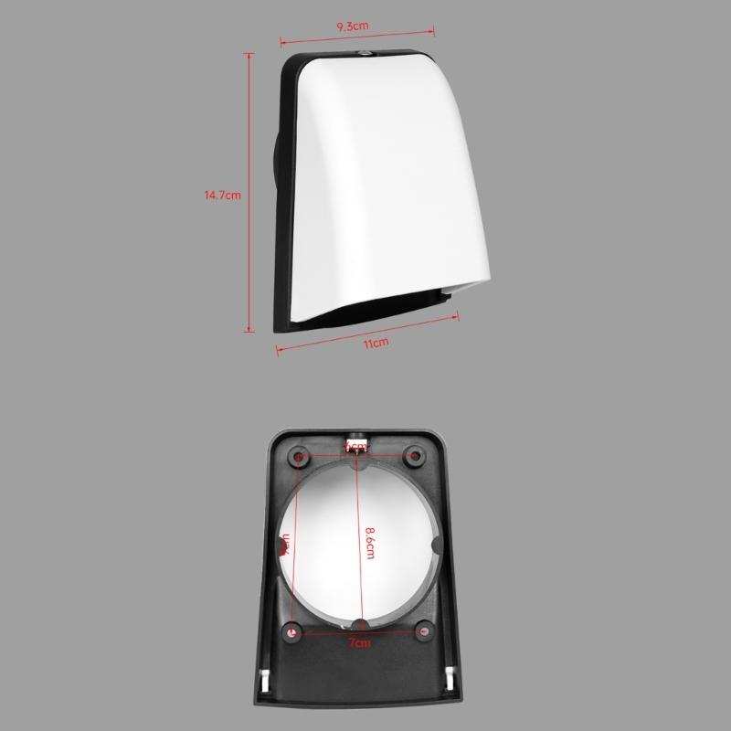 3 Inch Cowl Vent Weatherproof 3 Inch Ventilation Outlet ABS Boat Cabin Ventilator Ensuring Freshes Indoor Air for Boats