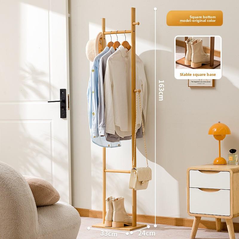 Simple coat rack Hanging hanger Floor to ceiling Living room Bedroom Children's hanger Creative clothes rack Hat rack