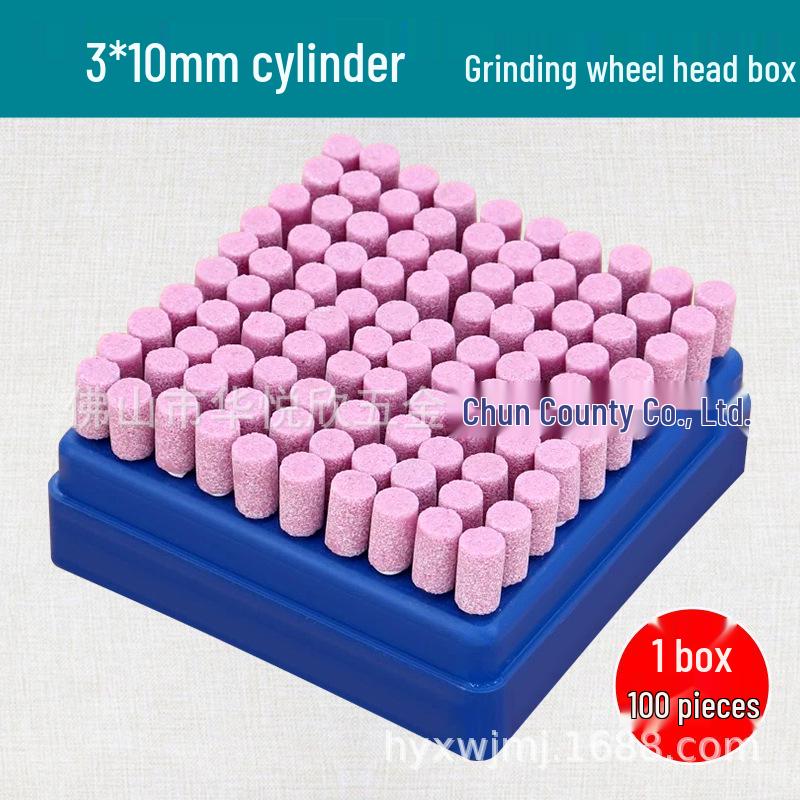FY Red Corundum Grinding Head 3mm for Metal Mold with Chrome Steel & Ceramic Wheel.