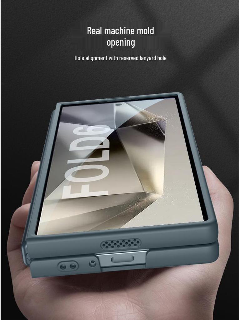 Ultra-Thin Frosted Hard Shell Phone Case for Samsung Z Fold 6 - Fashionable Solid Color Protective Cover