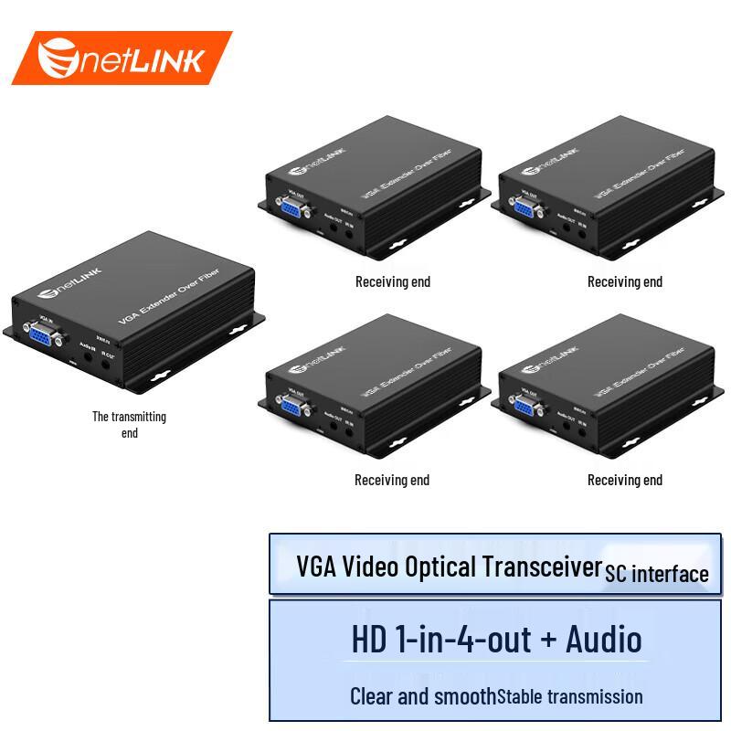 netLINK VGA HD Video Fiber Optic Extender