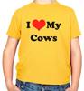 I Love My Cows - Kids T-Shirt - Cow Farm Farmer Animal Pet Cattle Bull