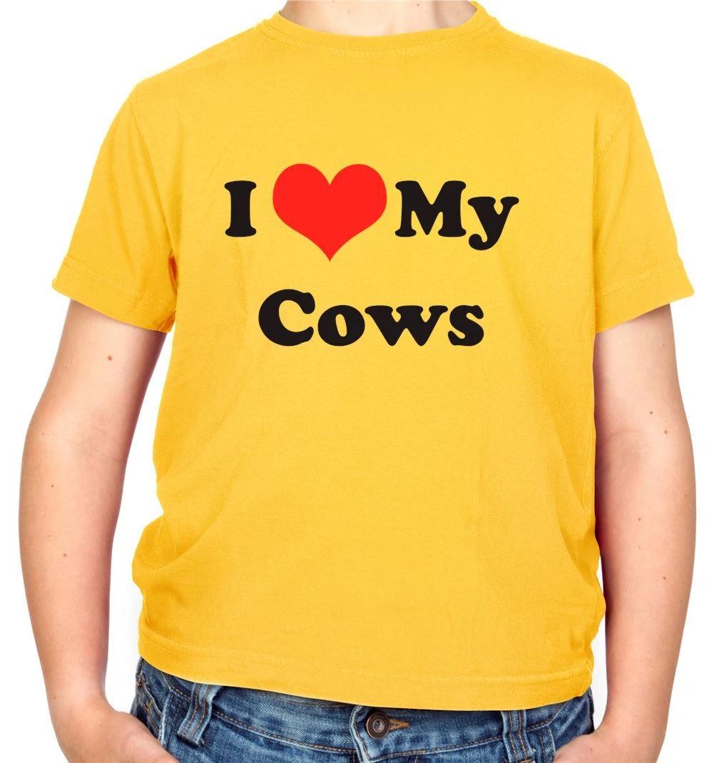 I Love My Cows - Kids T-Shirt - Cow Farm Farmer Animal Pet Cattle Bull 130