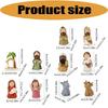 Festival Christmas Cartoon Resin Nativity Scene Miniature Figurines with Manger Set for Religious Holiday Collectible Ornaments Gift