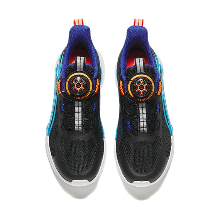 Anta Kids Fabric Wind Riding Comfortable Casual Breathable Lightweight Low-Top Running Shoes Kids sneaker Black A12435501-10