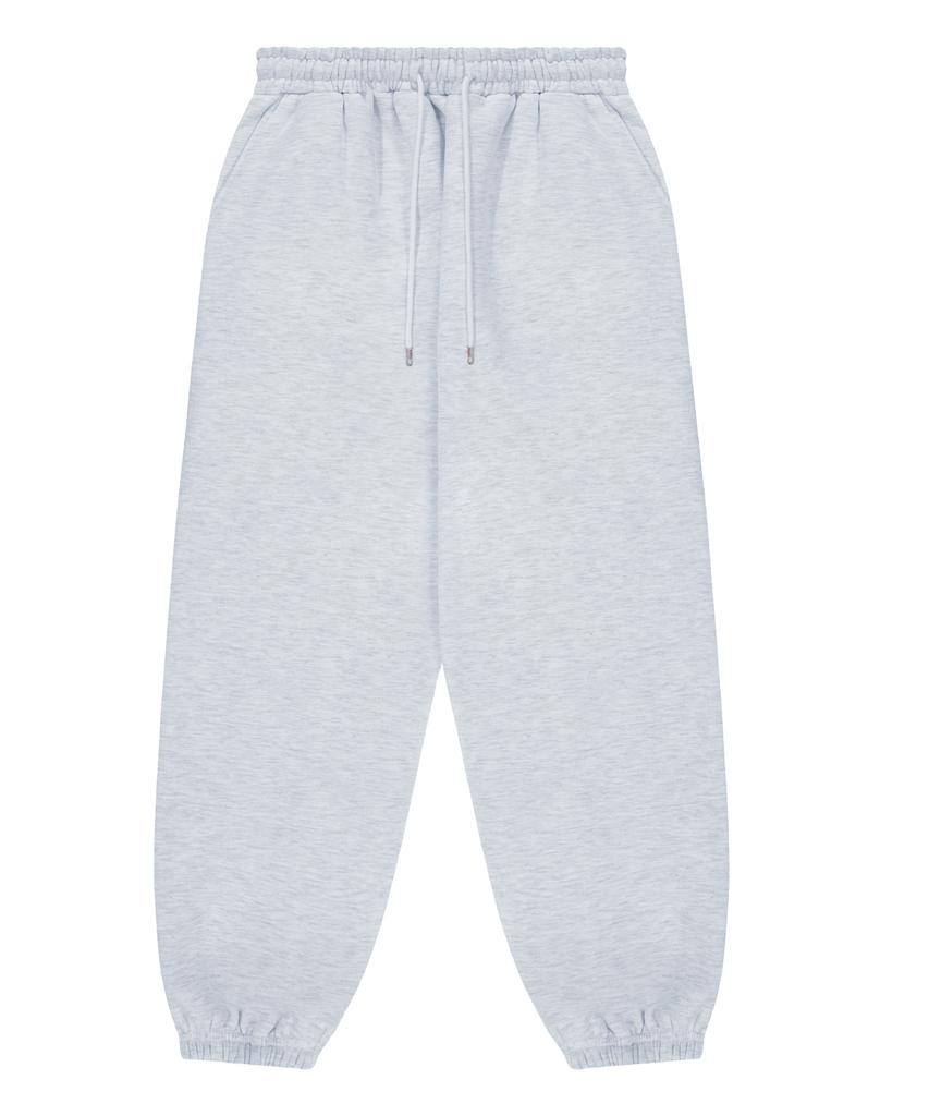 S'EST Wide Jogger Fit Training Pants - White Melange